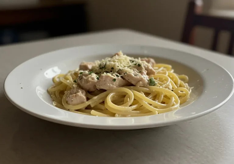 Creamy Chicken Pasta Recipe with Parmesan and Garlic
