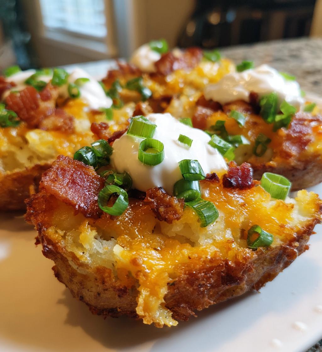 Baked Loaded Potato Boats - detail 1
