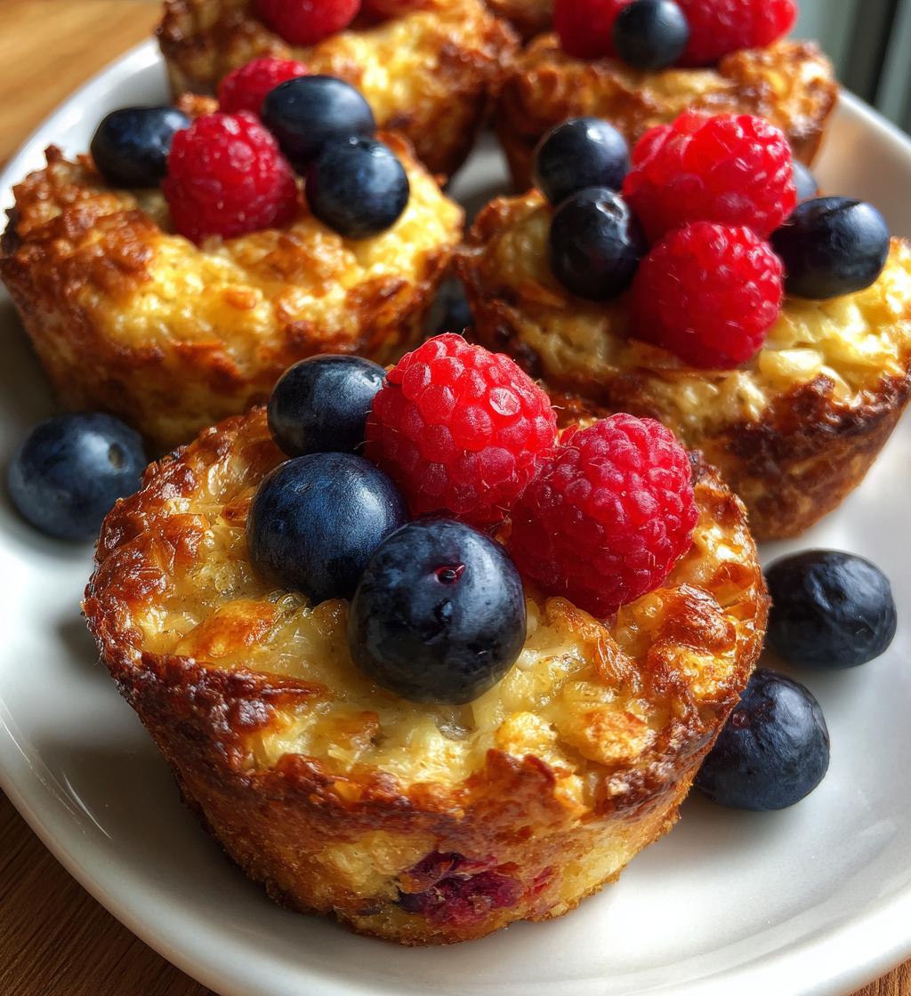 Baked Oatmeal Cups with Berries