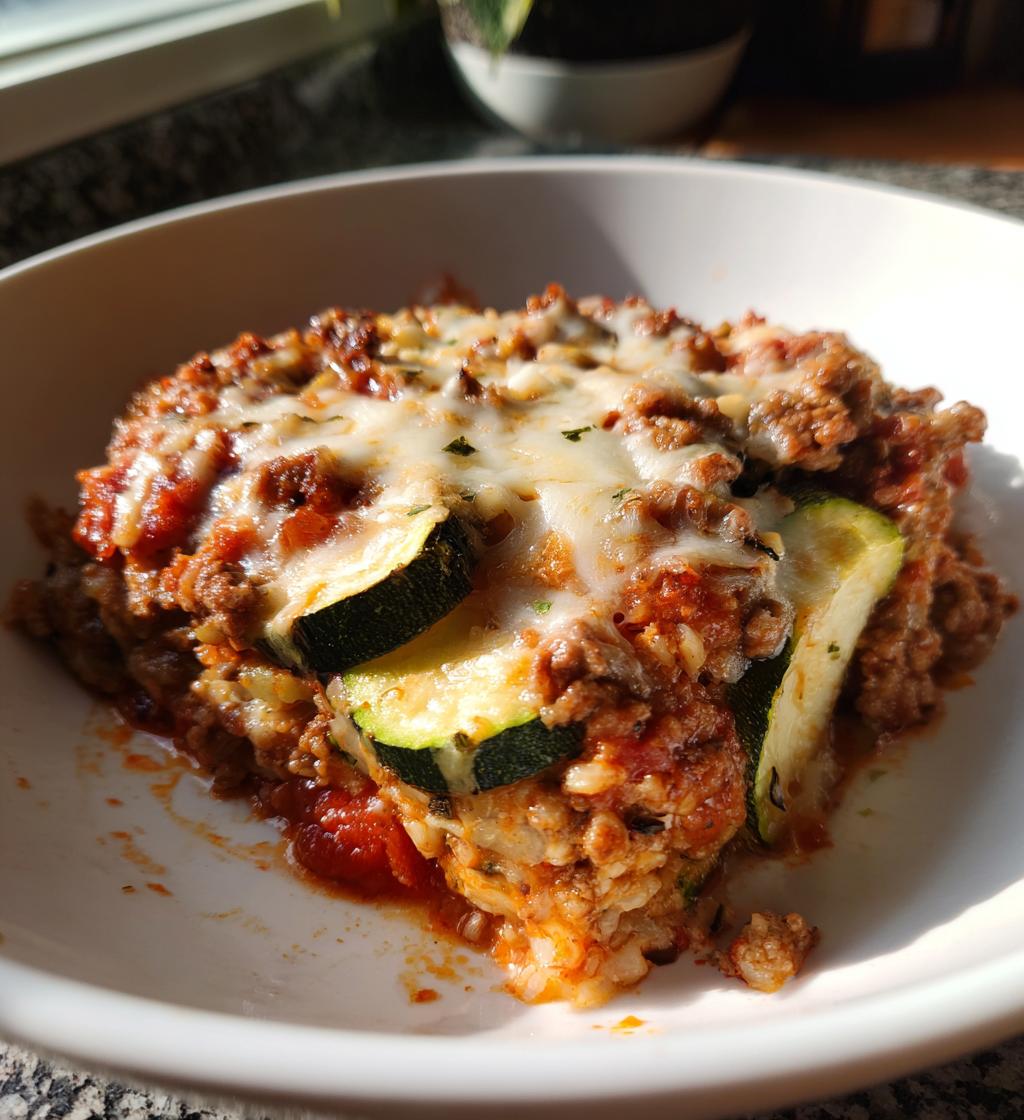 Beef, Zucchini and Ricotta Bake