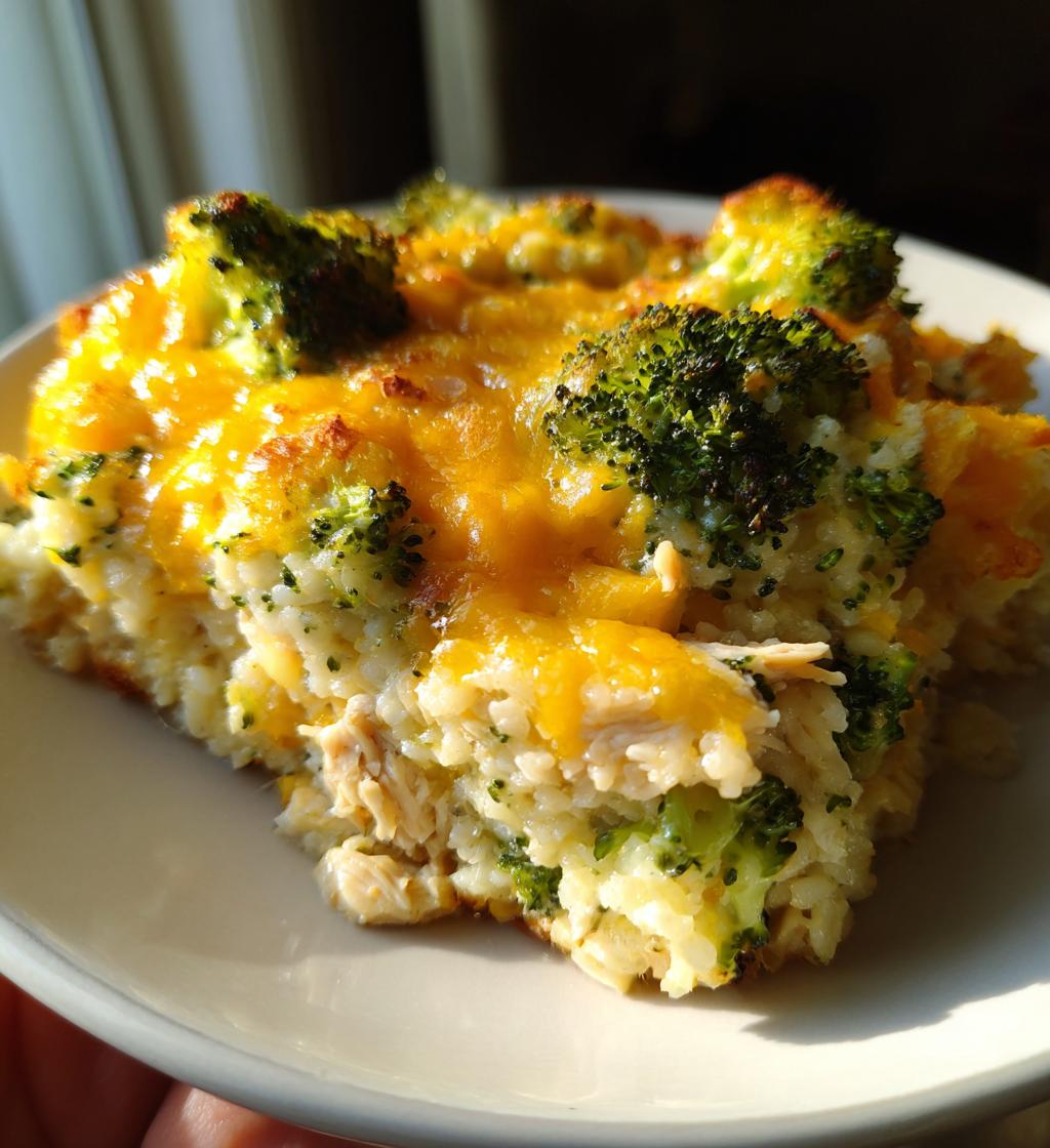 Broccoli Cheddar Chicken and Rice Casserole - detail 1