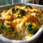 Broccoli Cheddar Chicken and Rice Casserole