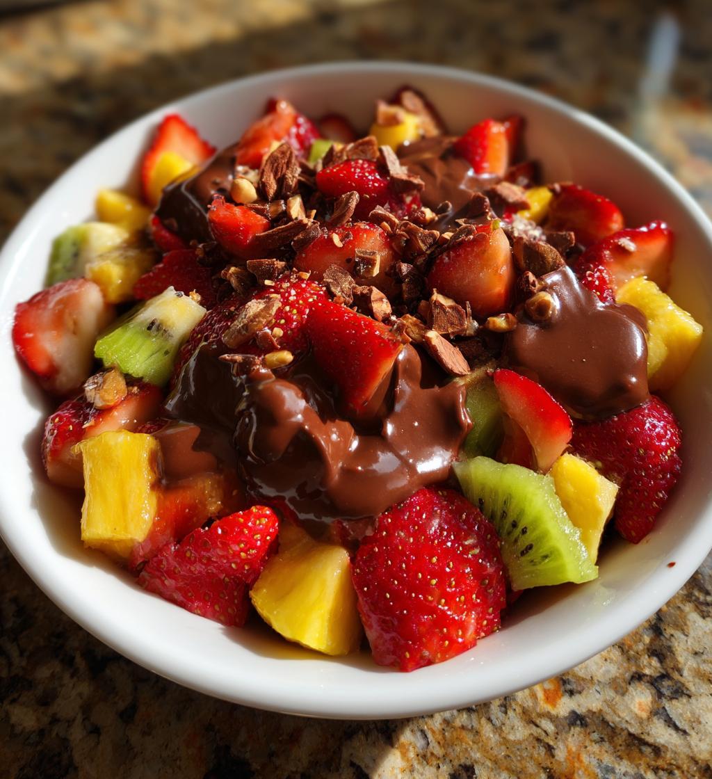 Chocolate Nut Chips with Fruit Salsa - detail 1