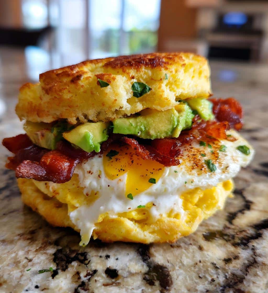 Cloud Bread Breakfast Sandwich​ - detail 1