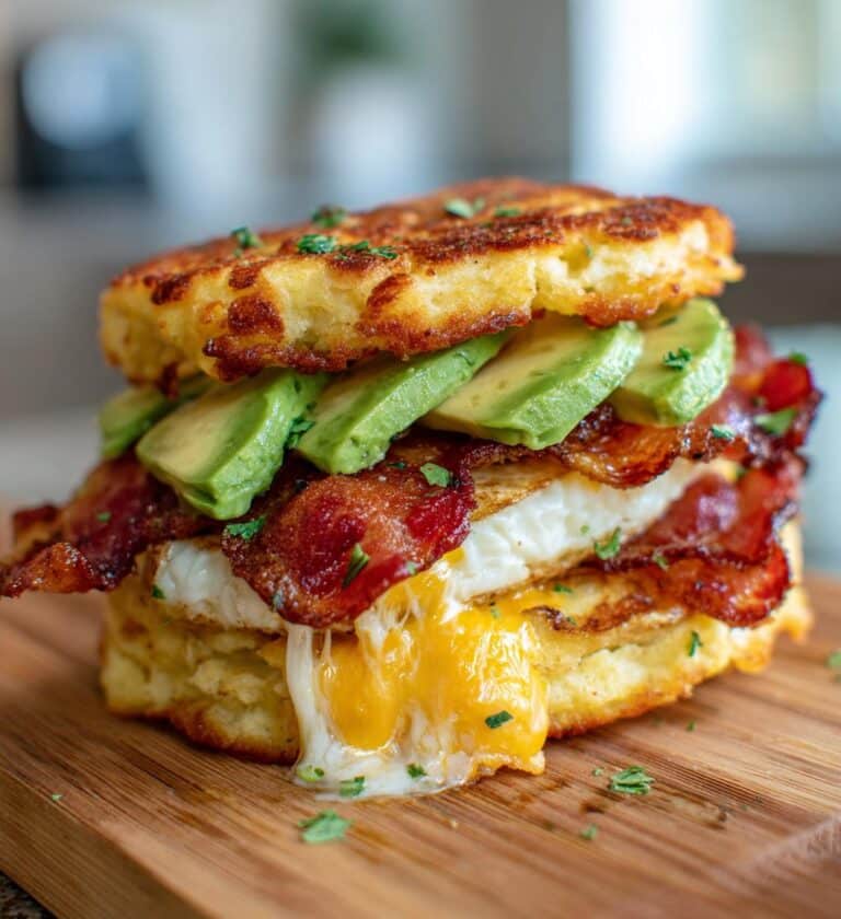 Cloud Bread Breakfast Sandwich​