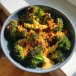 Crispy Broccoli with Chili Breadcrumbs and Cashew Cream