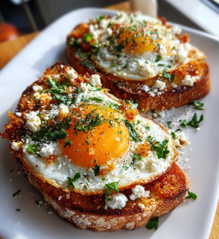 Crispy Feta Eggs Toast