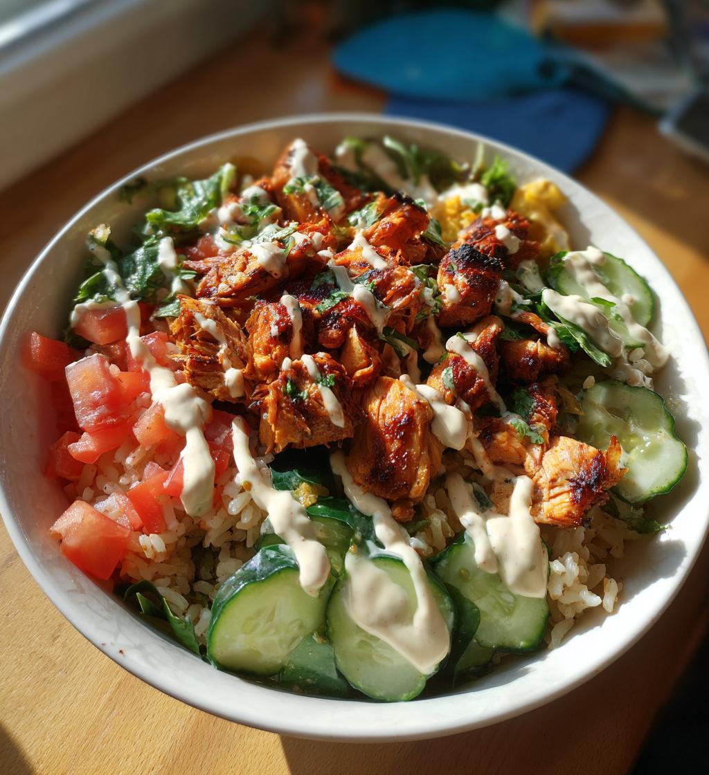 Halal Chicken Over Rice Bowl - detail 1
