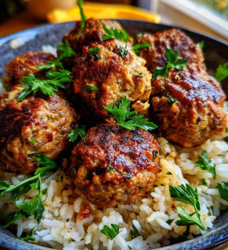 Kofte Turkish Meatballs with Rice