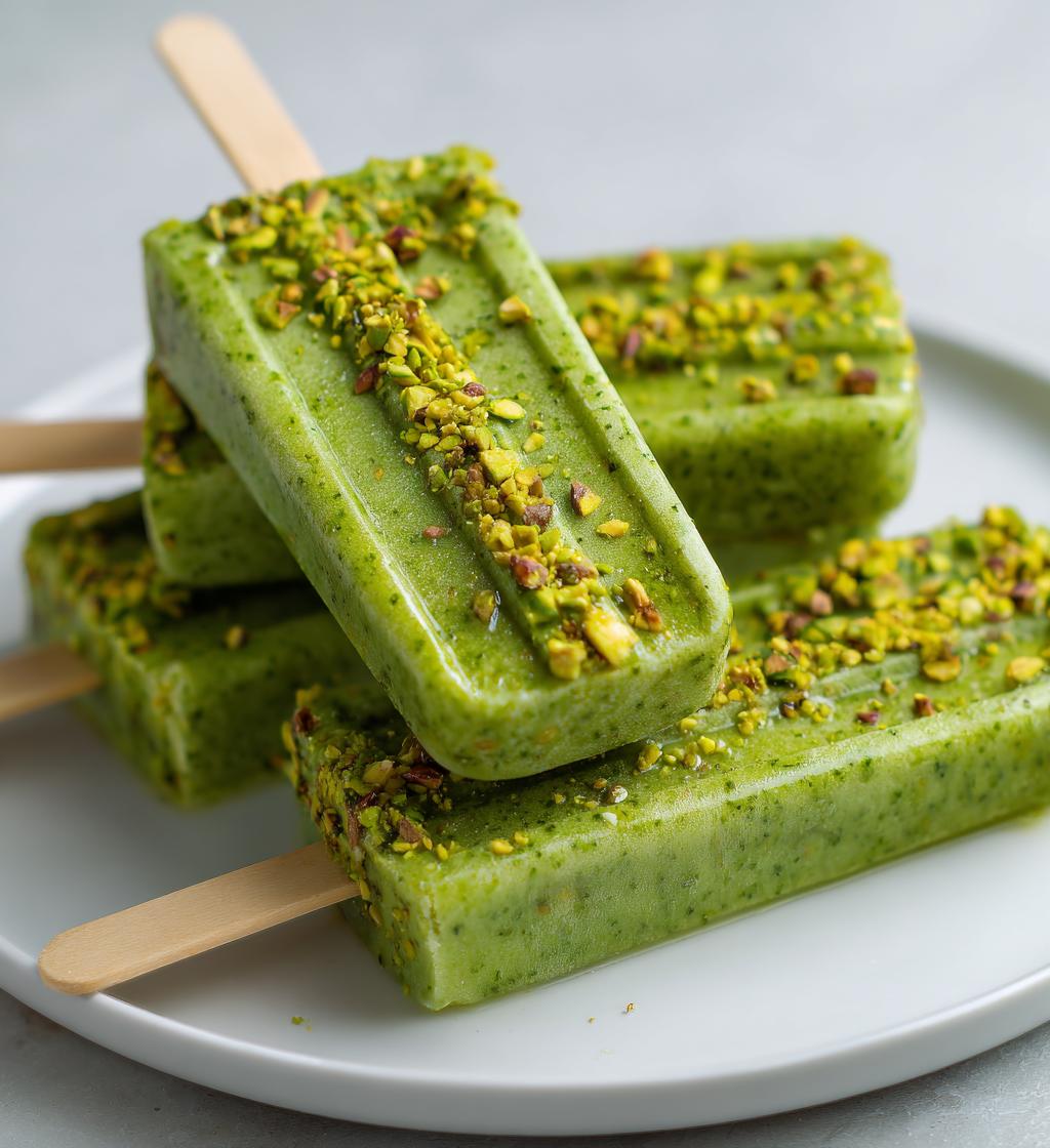 Matcha Pistachio Popsicles