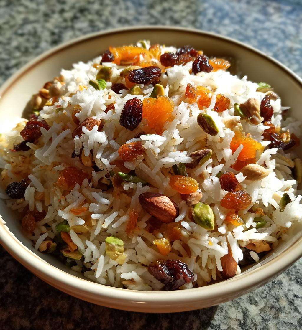 Middle Eastern Rice with Dried Fruit and Nuts - detail 1