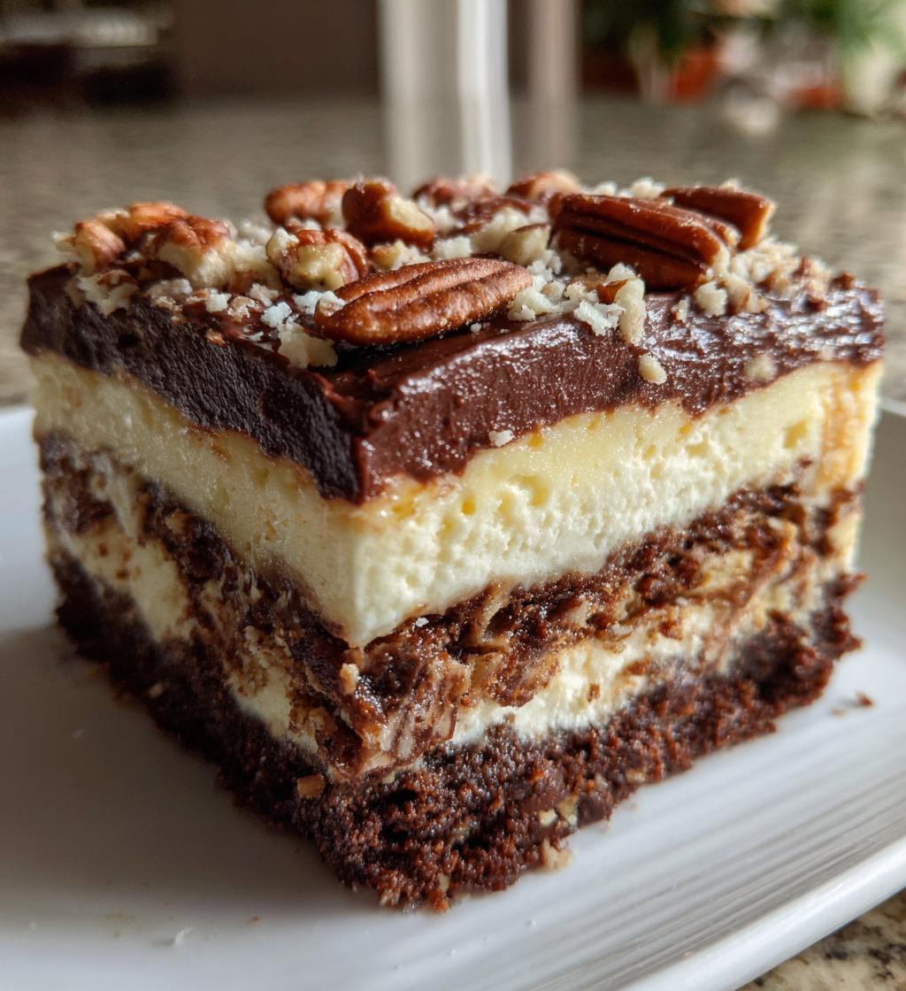 Midnight Cowboy Delight (layered chocolate‑pecan dessert) - detail 1