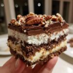 Midnight Cowboy Delight (layered chocolate‑pecan dessert)