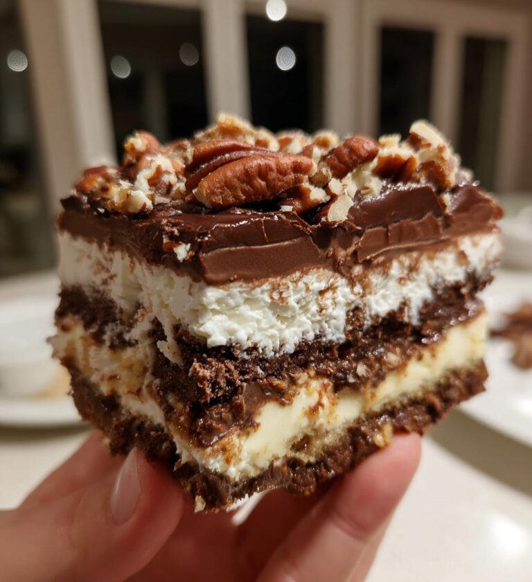 Midnight Cowboy Delight (layered chocolate‑pecan dessert)