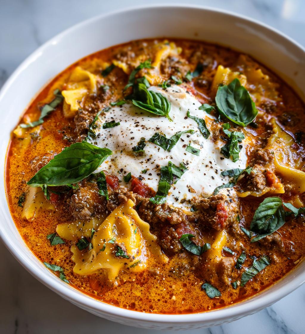 One Pot Lasagna Soup​ - detail 1