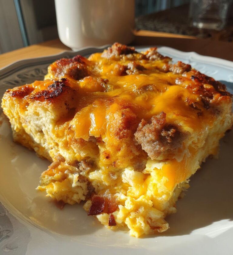 Overnight Biscuit Breakfast Casserole​
