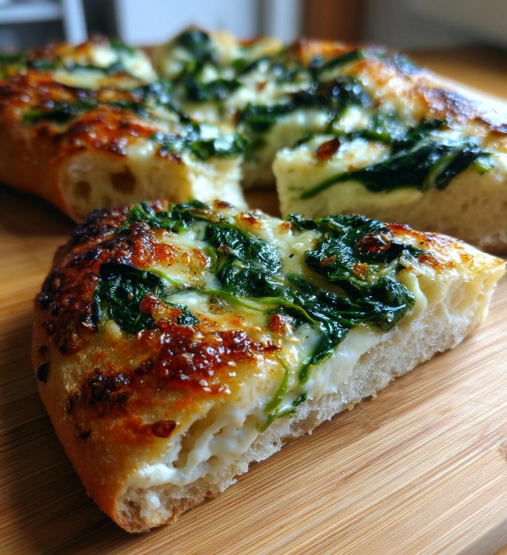 Roasted Garlic Spinach Pizza​