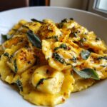 Sage Butter Pumpkin Cheese Ravioli