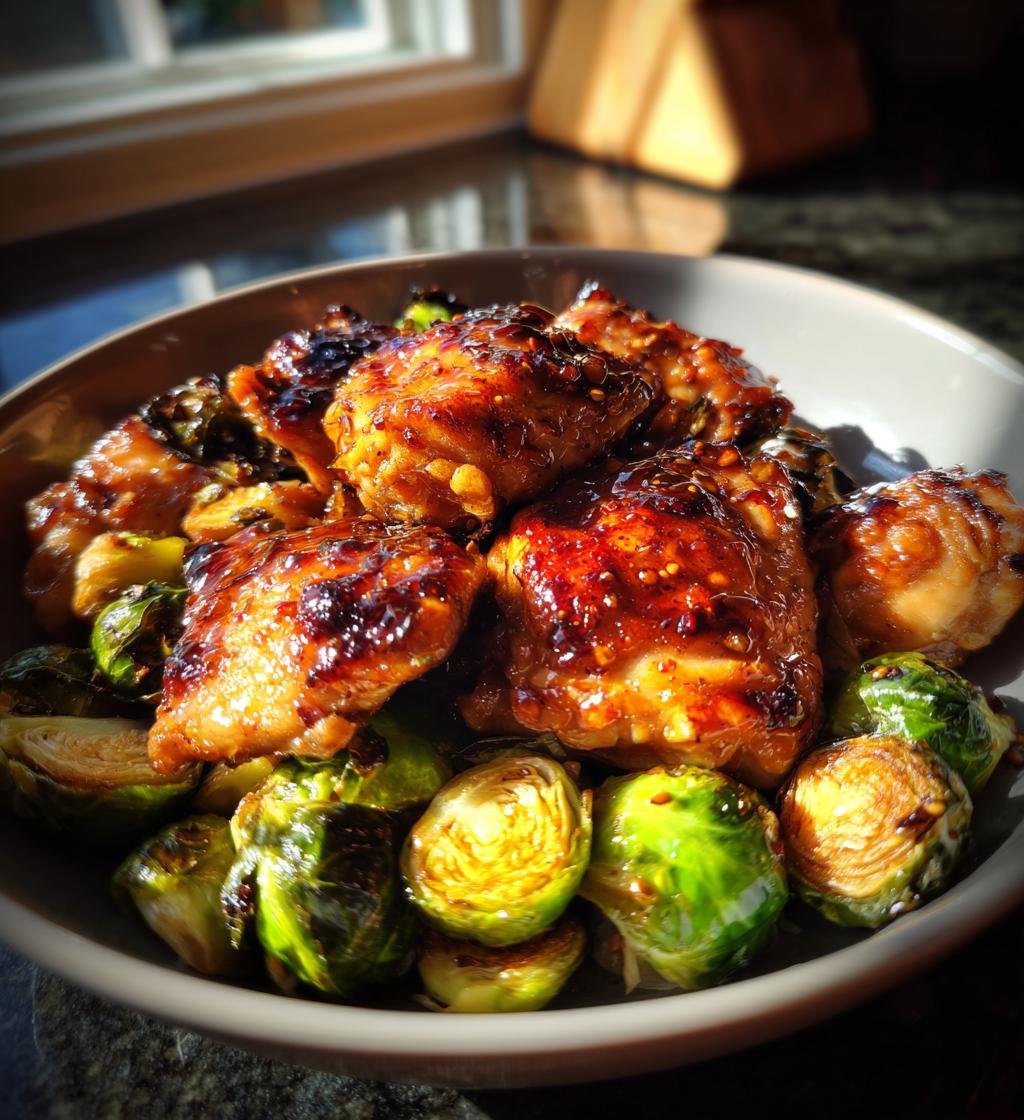 Sheet‑Pan Sticky Ginger Sesame Chicken and Brussels Sprouts - detail 1