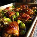 Sheet‑Pan Sticky Ginger Sesame Chicken and Brussels Sprouts