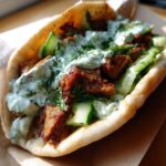 Smashed Beef Kebab with Cucumber Yogurt