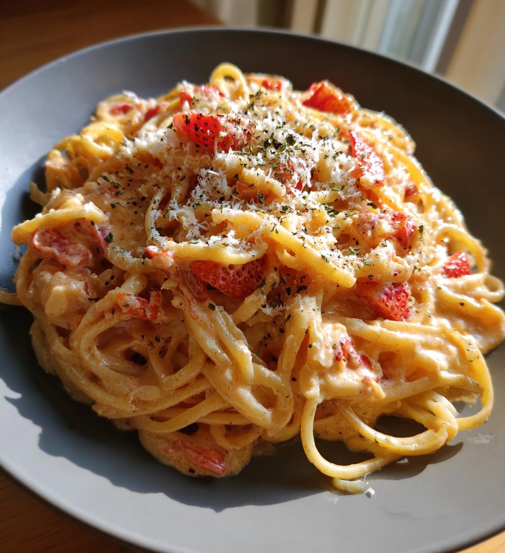 Strawberry Pasta (sweet‑savory strawberry cream pasta)