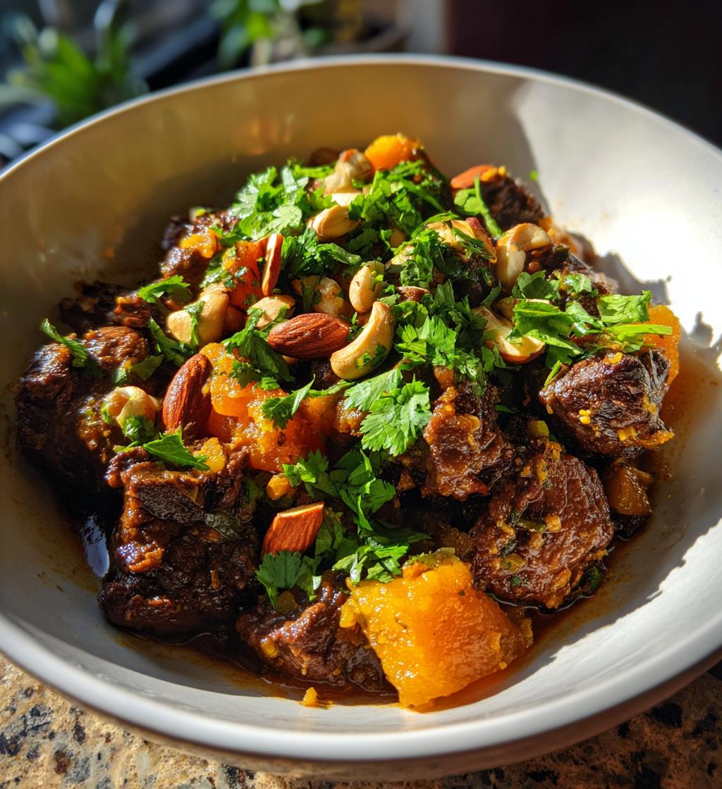 Sweet and Savory Moroccan Beef Tagine