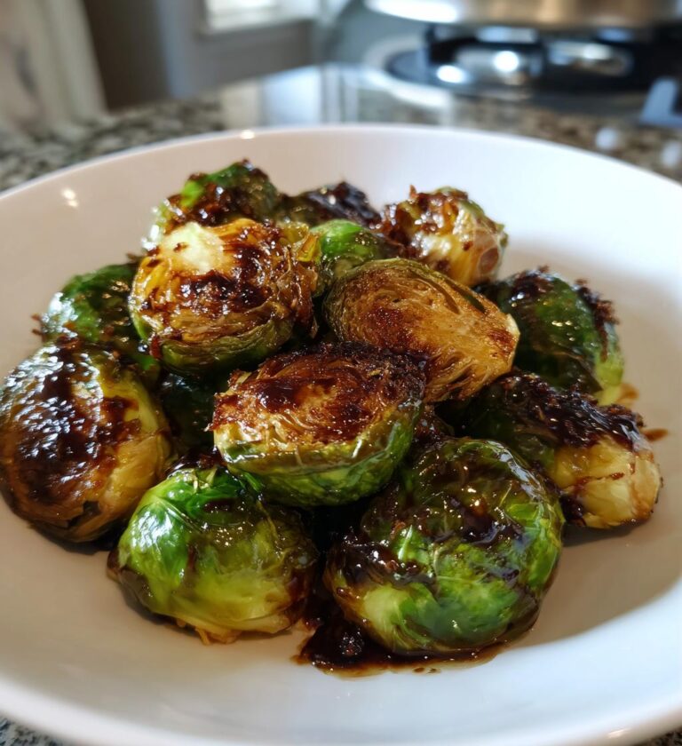 Tangy Balsamic Roasted Brussels Sprouts
