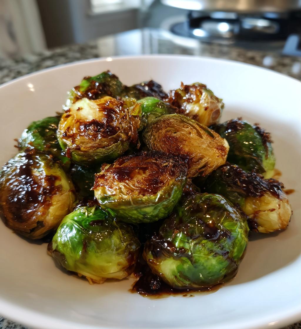 Tangy Balsamic Roasted Brussels Sprouts