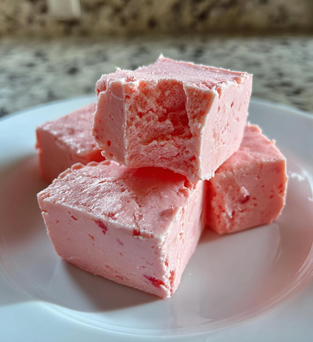 2 Ingredient Strawberry Fudge - detail 1