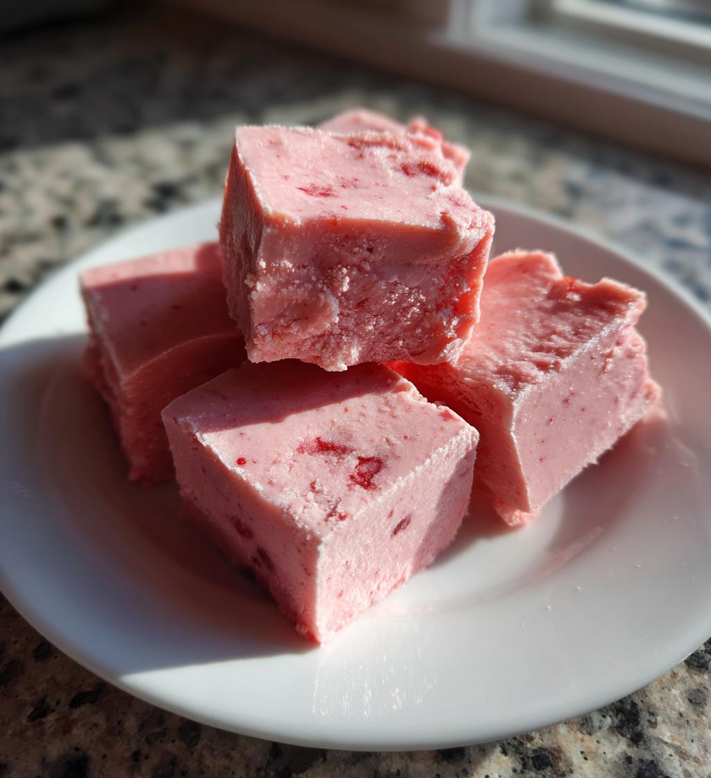2 Ingredient Strawberry Fudge