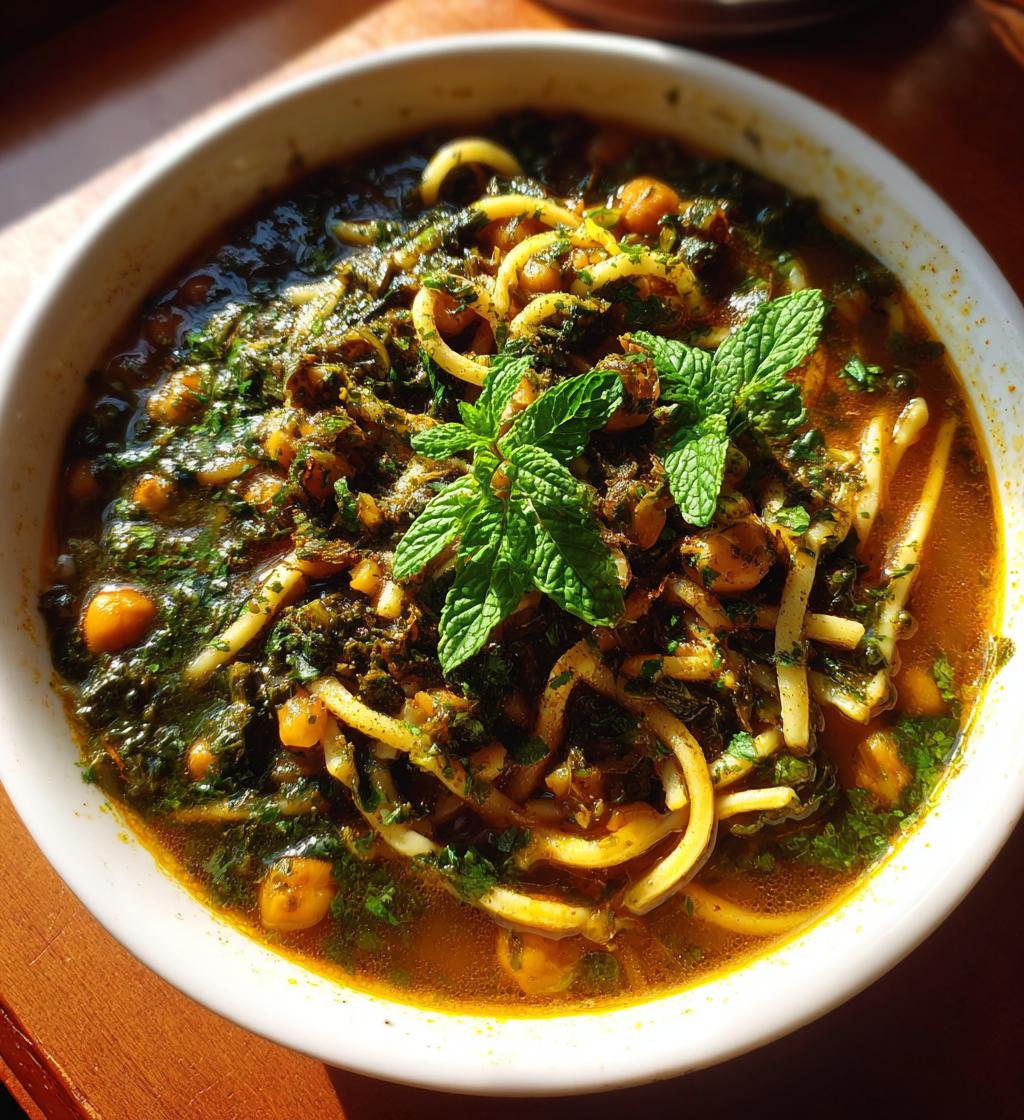 Ash Reshteh (Persian Herb Soup) - detail 1