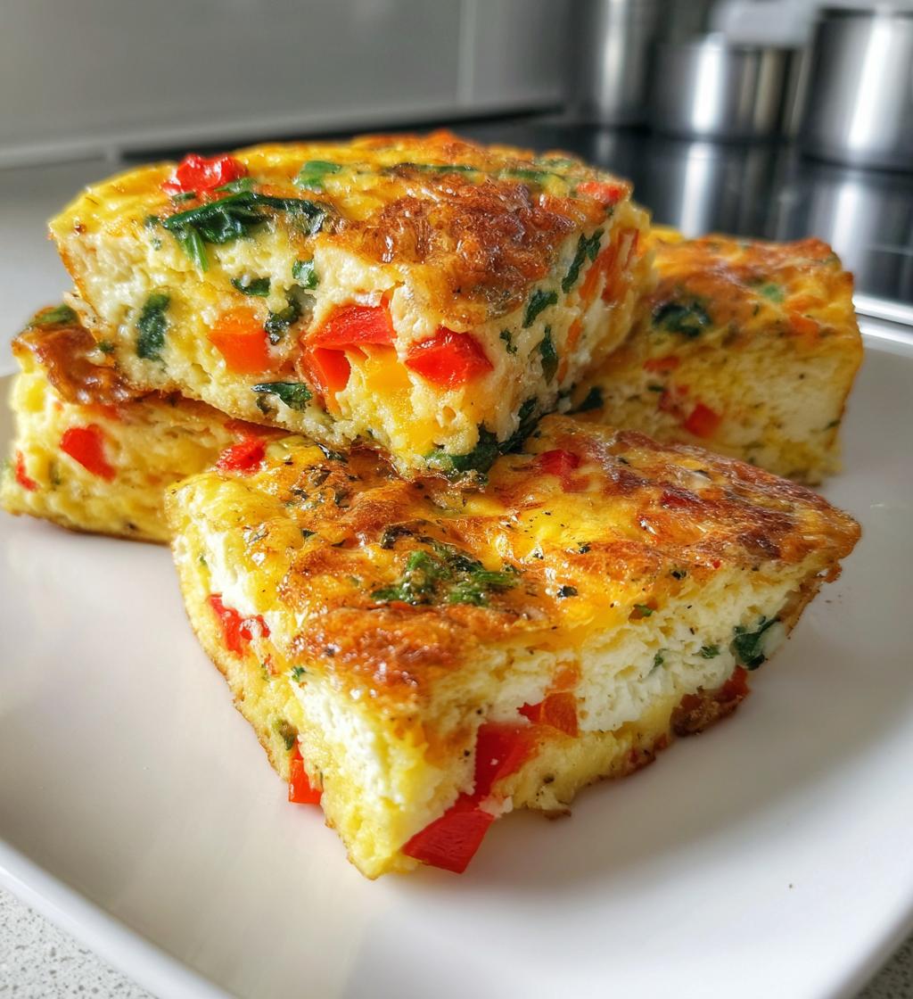 Baked Omelette Breakfast Squares - detail 1