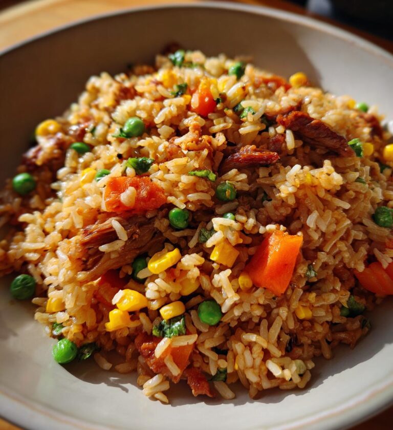 Bone Marrow Fried Rice (Using roasted canoe bones)