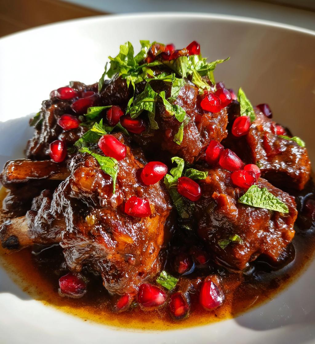 Braised Lamb Shanks in Pomegranate Juice - detail 1