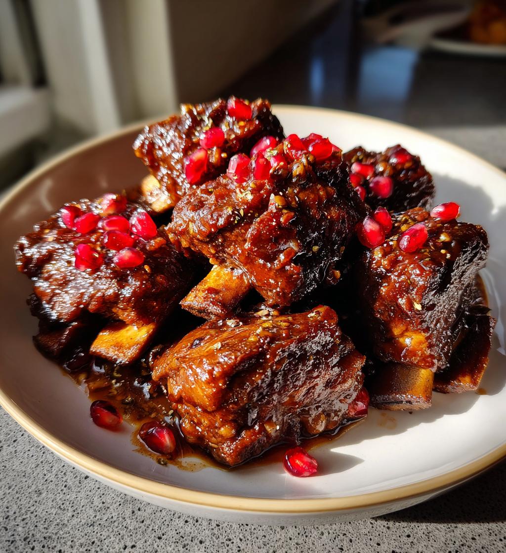 Braised Short Ribs with Pomegranate Glaze - detail 1