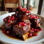 Braised Short Ribs with Pomegranate Glaze