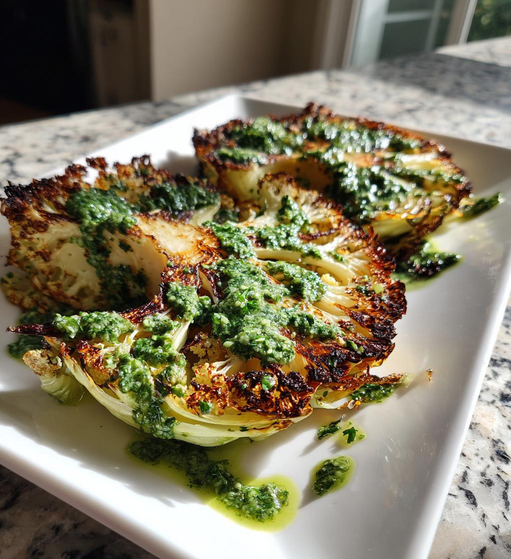 Cabbage Steaks with Chimichurri - detail 1