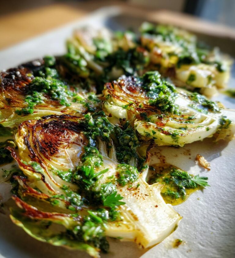 Cabbage Steaks with Chimichurri