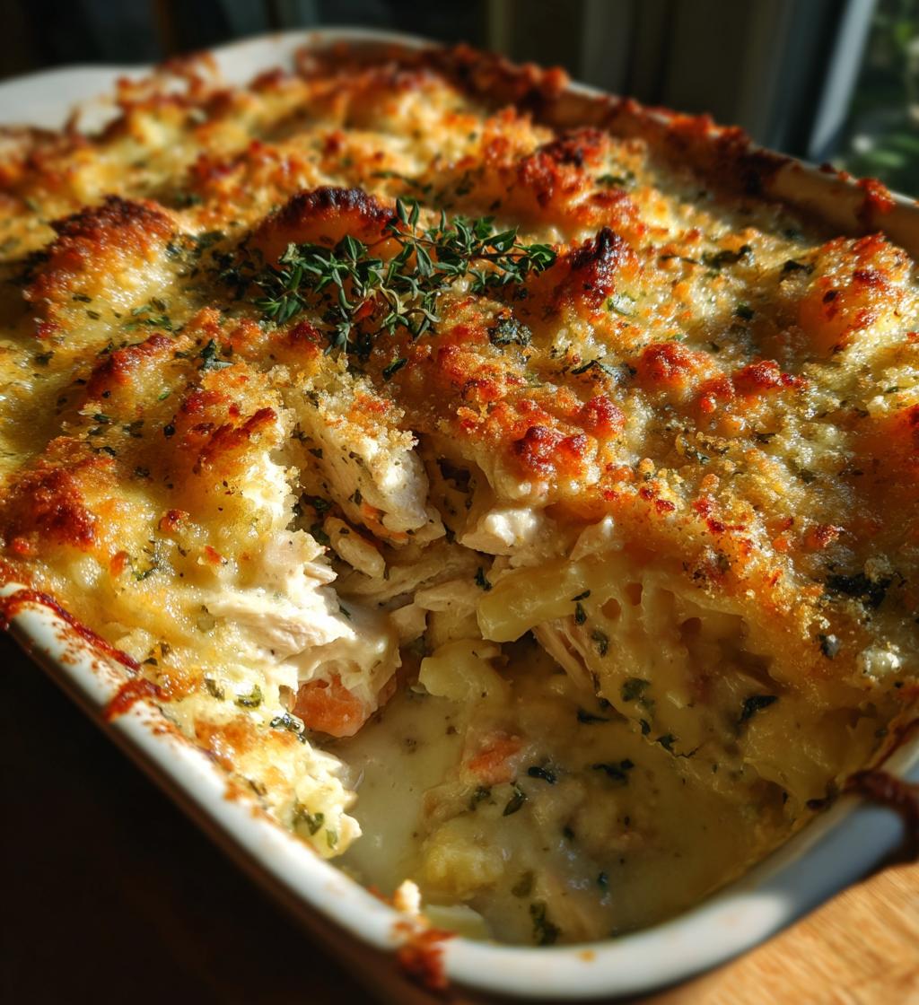 Chicken Cordon Bleu Casserole (Using turkey rashers instead of ham)