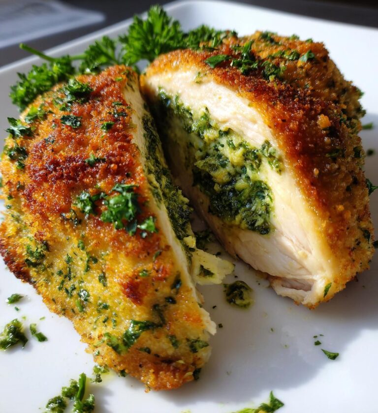 Chicken Kiev with Garlic Parsley Butter