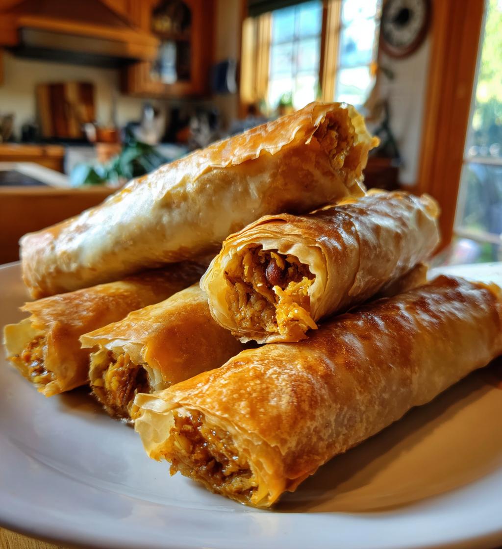 Chicken Pastilla Cigars (Finger food version)