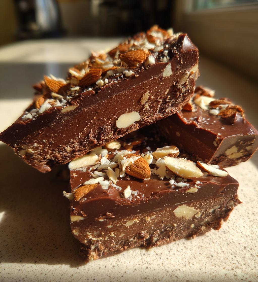 Chocolate Almond Halva Slices - detail 1