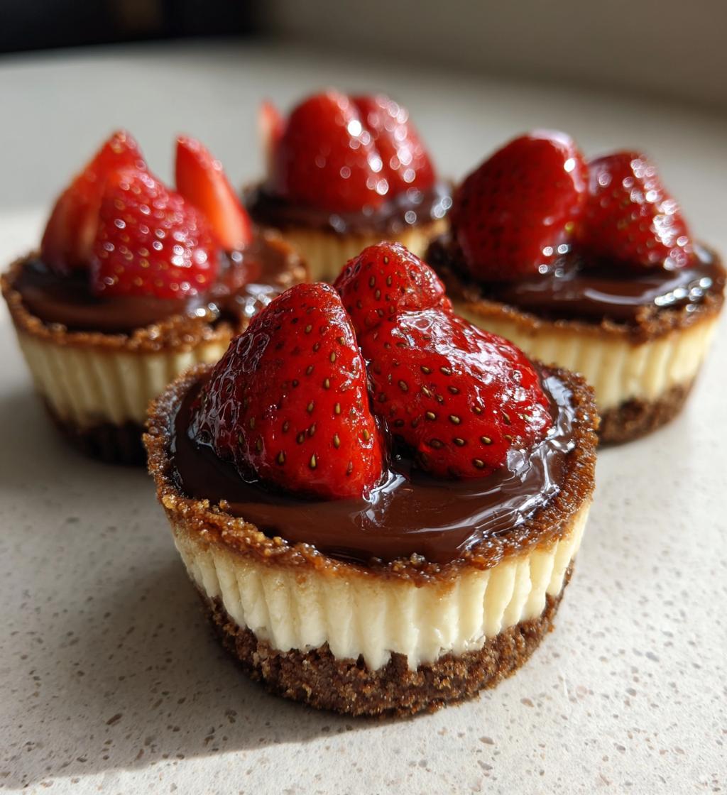 Chocolate Covered Strawberry Cheesecakes - detail 1