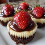 Chocolate Covered Strawberry Cheesecakes
