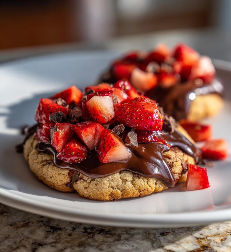 Chocolate Dipped Strawberry Cookies