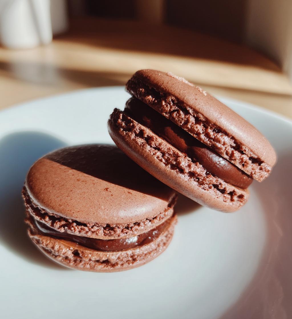 Chocolate Rosewater Macarons - detail 1