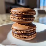 Chocolate Rosewater Macarons