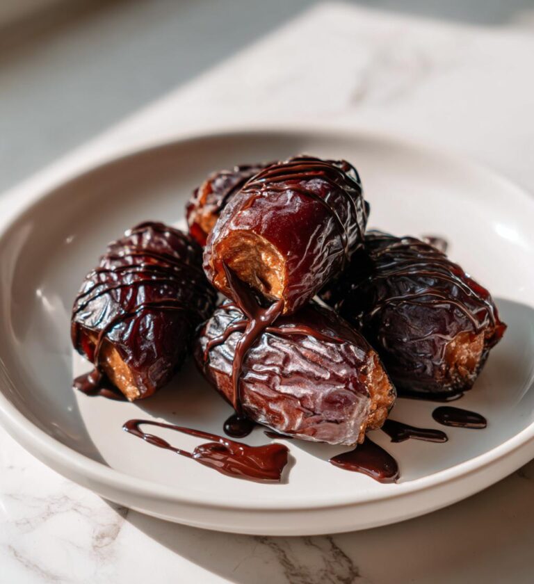 Chocolate Tahini Stuffed Dates