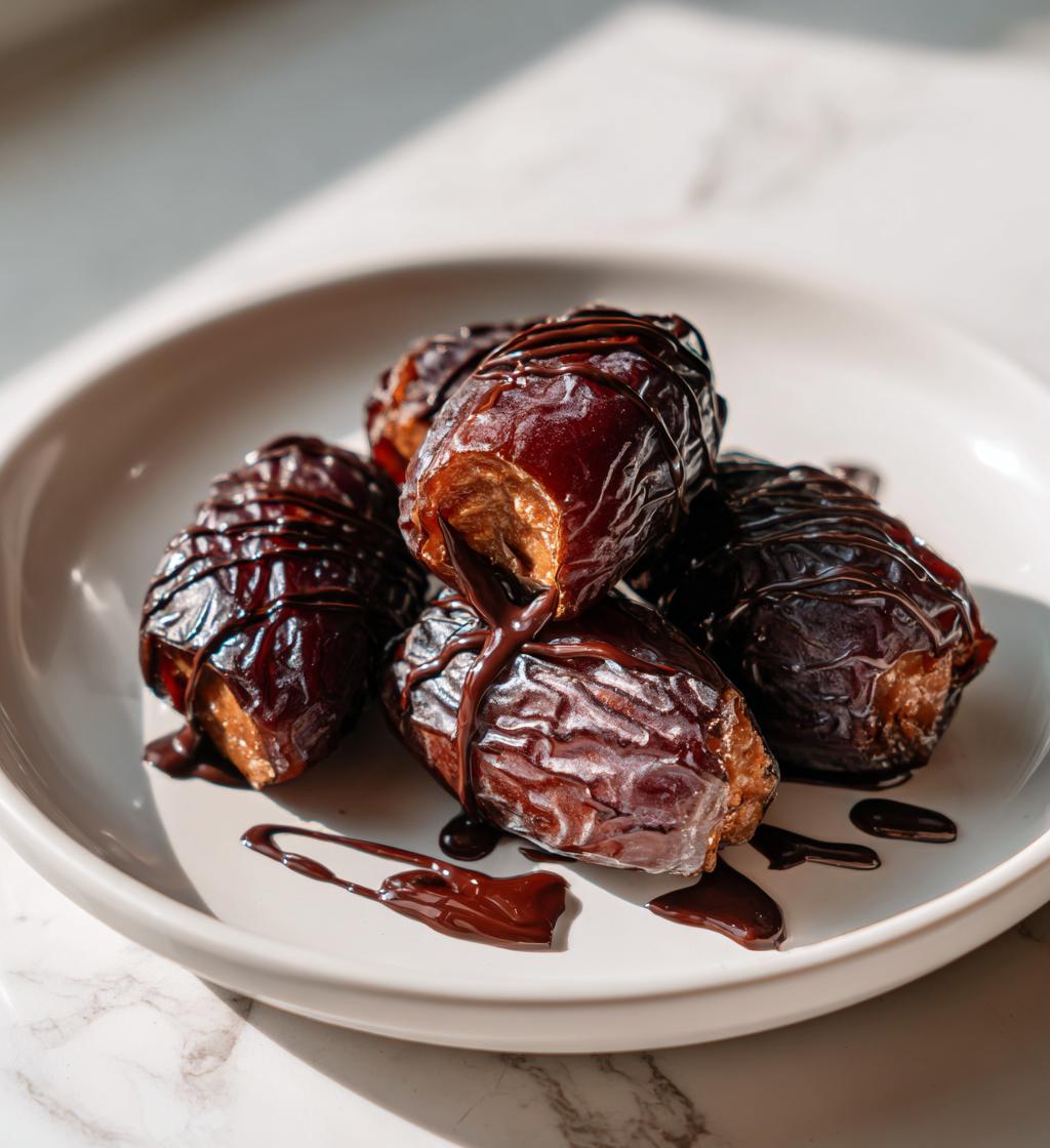 Chocolate Tahini Stuffed Dates